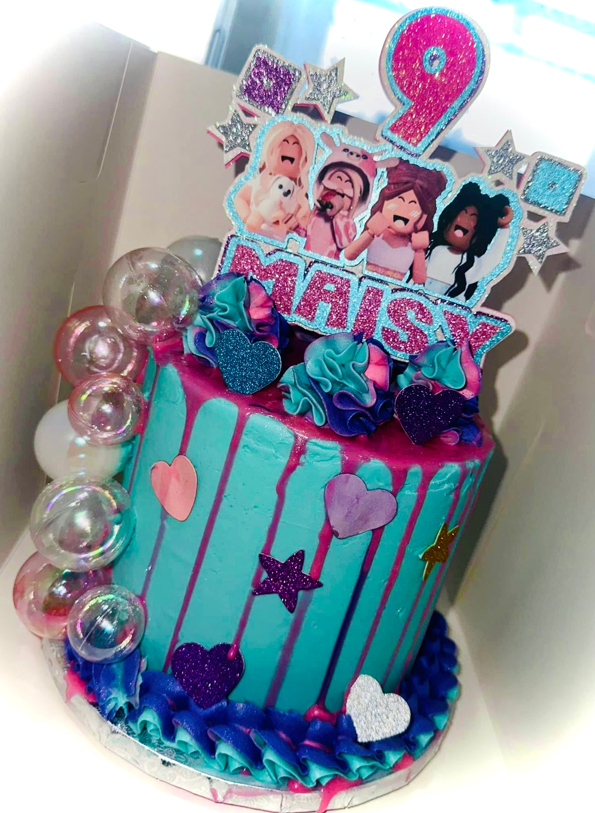 Girly Roblox 3D Cake Topper